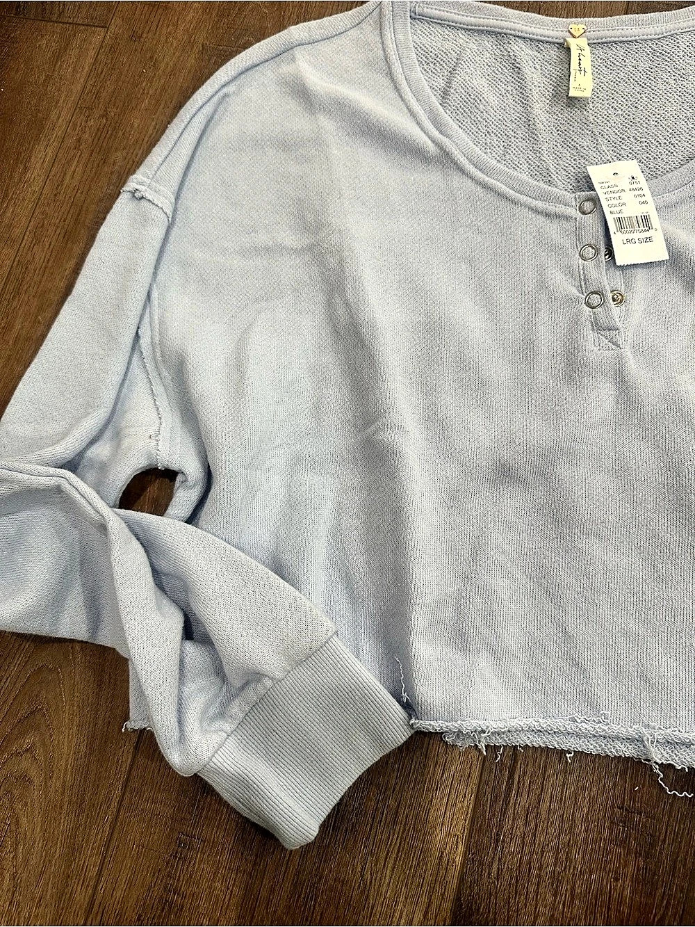 LA hearts  Blue Button-Front Sweater Size Large